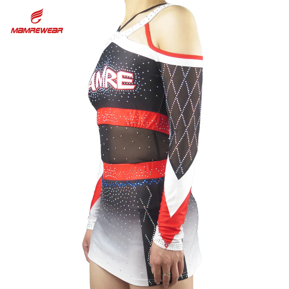 2018 New Custom Logo Sublimation Printed Cheerleading Uniforms With