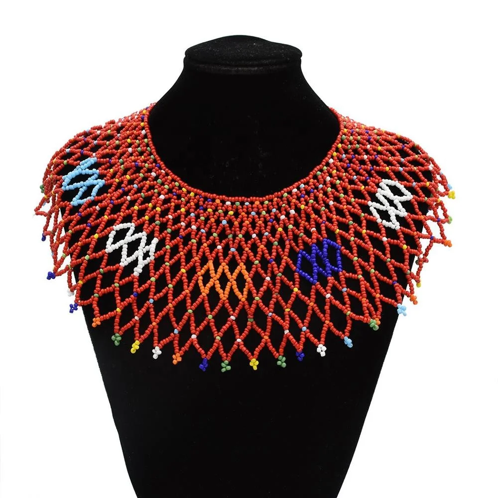 

SN1017 African Tribal New Fashion Collar Necklace Colorful Acrylic Beaded Indian Ethnic Bib Choker Statement Necklace