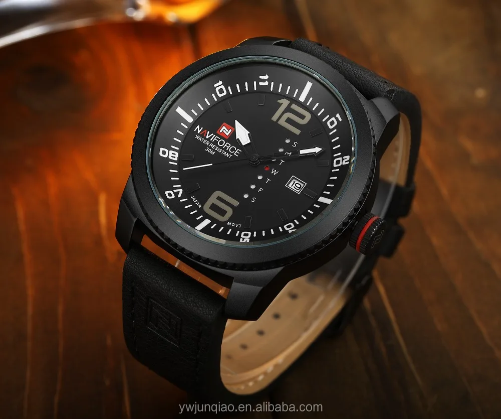 
2016 Watches Men Leather Wrist Military Men Quartz Hour Date Clock Man Casual Sports Watch Brand NAVIFORCE Relogio Masculino NEW 