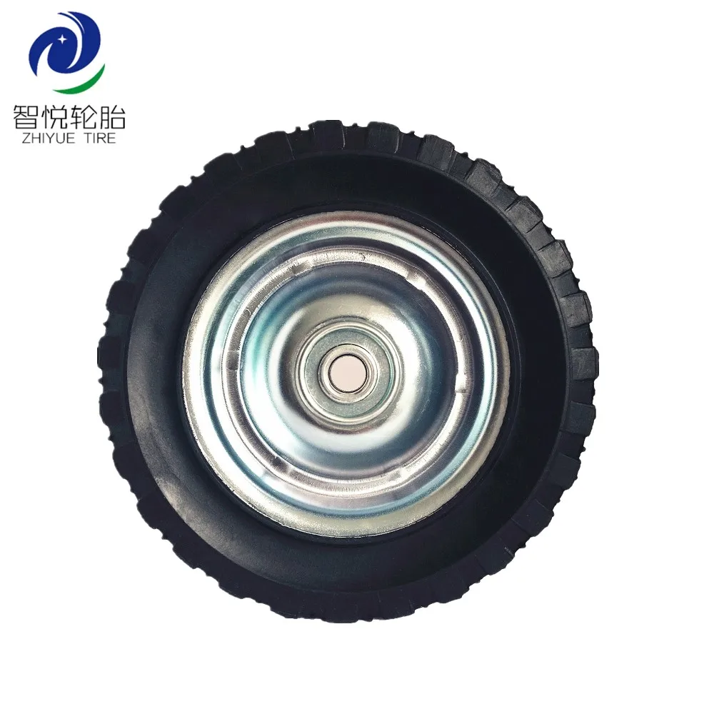 6 Inch Solid Rubber Wheels For Luggage Trolley,Air Compressor,Pressure