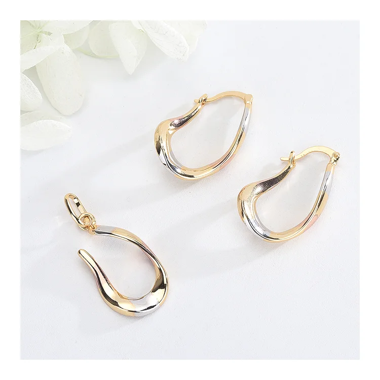 

E11161 Hot Selling Gold Plated And Pendant arabic Necklace With Earrings Set For Women Jewelry Set