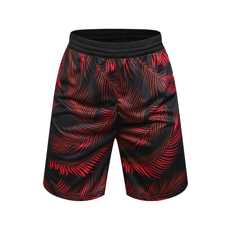 Sublimation workout basketball shorts men with pockets