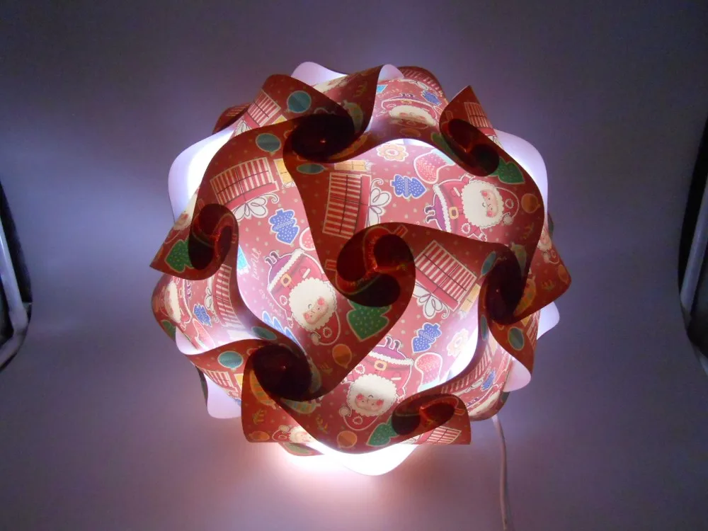 Jigsaw Puzzle Lampshade Iq Ceiling Modern Diy Lantern Pendant Light