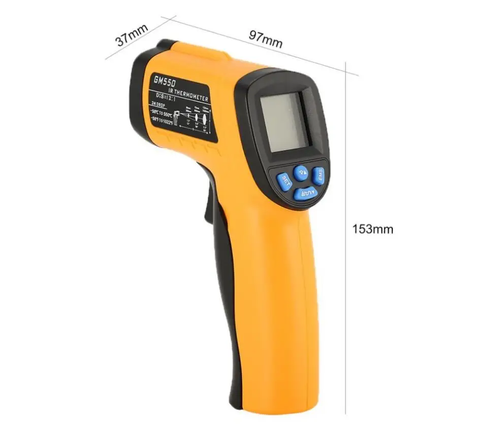 Shining Cheap Infrared Thermometer Digital Laser Temperature Gun GM550