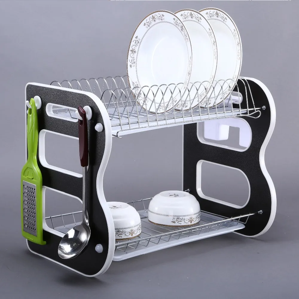 Wholesale Supply More Colors Double Layer Acrylic Plastic Dish Rack For