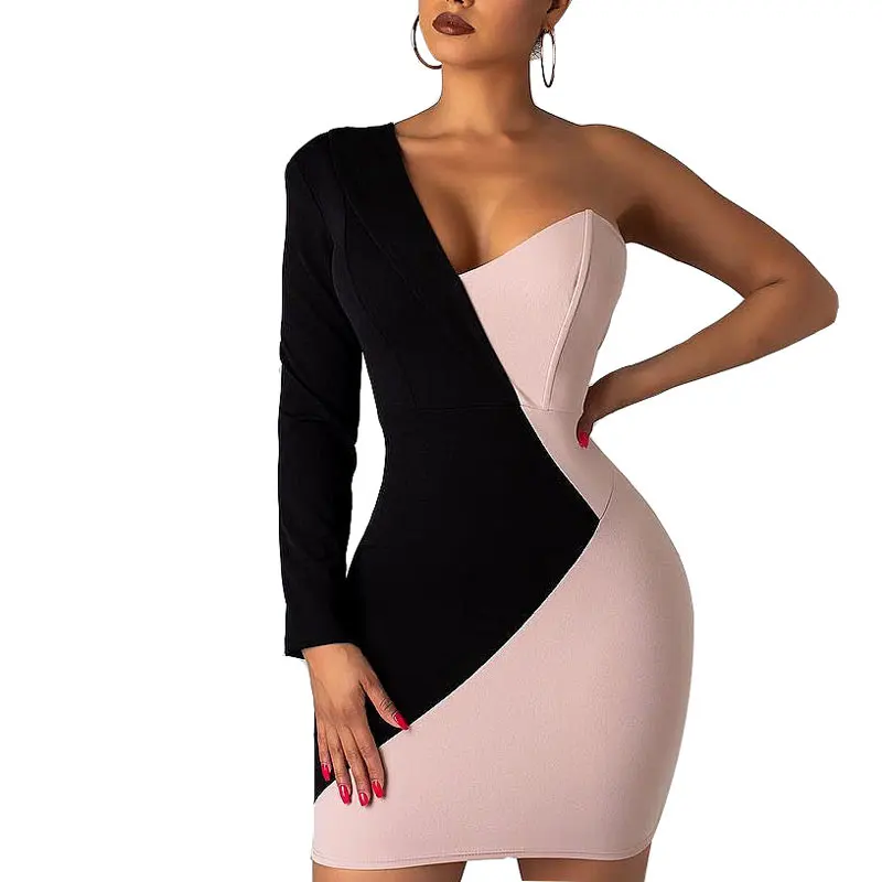 

90305-MX45 one sleeve design office lady style best price dress