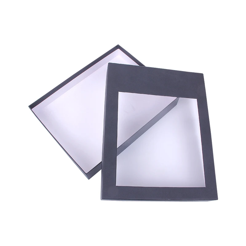 白色室内透明塑料查看纹理亚麻白色纸板纸单窗口笔盒与标志印刷