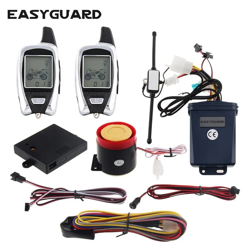 Lcd Pager 2 Way Motorcycle Alarm System With Remote Engine