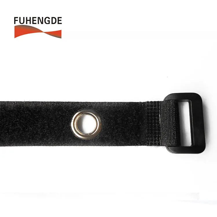 Eyelet/hole/grommets Hanging Hook And Loop Nylon Binding Strap With