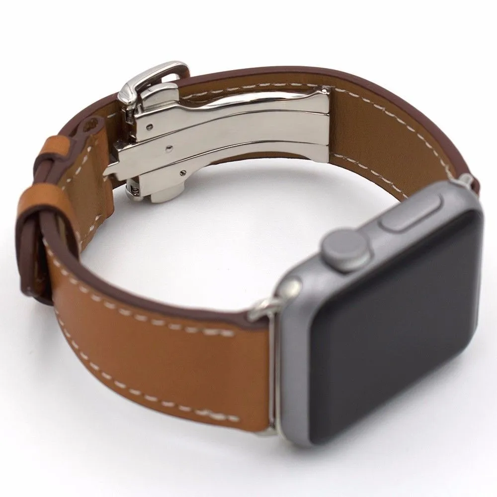 Deployment Clasp Leather Band For Apple Watch Strap For Iwatch Belt Buy For Apple Watch Strap