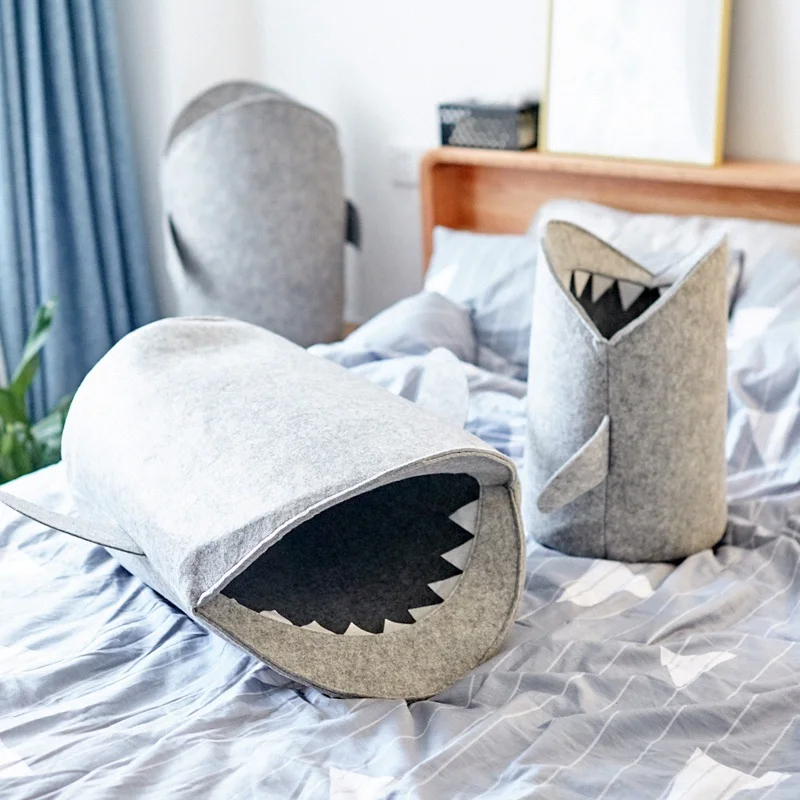 

2019 new shark design durable felt storage basket, Customized