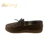 Cozy leather belt moccasin shoes for man