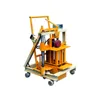 QMR2-45 machine with wheels could produce concrete block without pallet