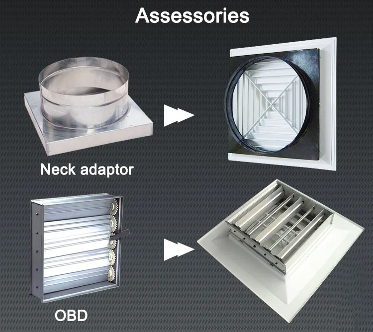 4 Way Aluminum Air Conditioning Vent Covers For Ceiling Buy Air