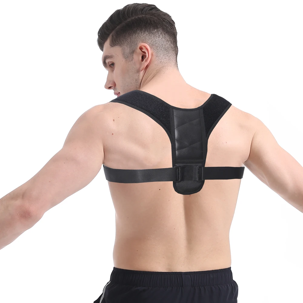 

Comfortable Upper Back Brace Clavicle Support Device for Thoracic Kyphosis and Shoulder, Black