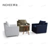 living room home furniture new design flock fabric small simple section sofa