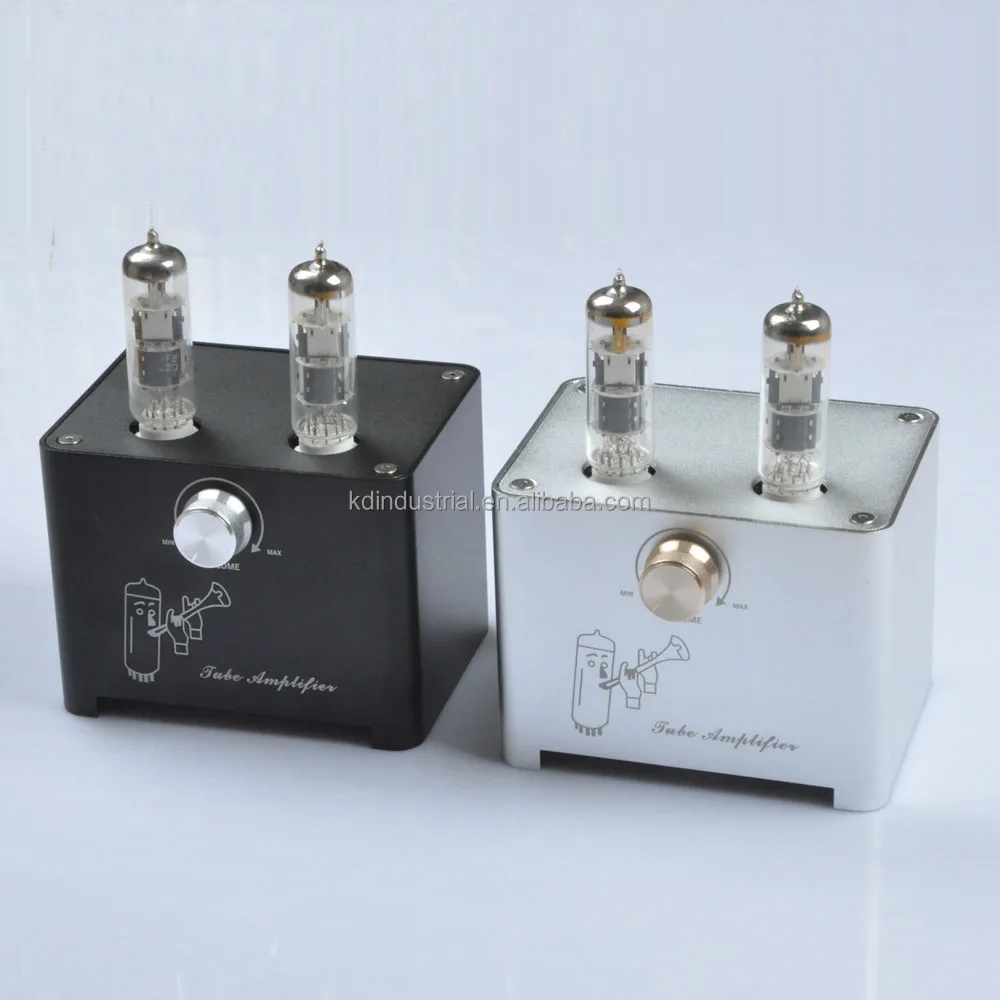 

6F3 Single Ended HIFI Audio integrated Mini tube Amplifier, Black/silver