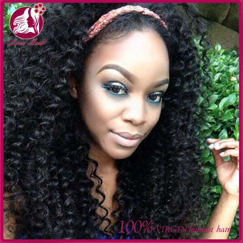 Man Made Loose Wave Human Hair Wig Lace Wig Cheap Virgin Brazilian