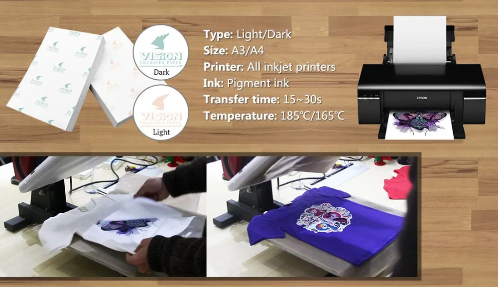 A4 Size Laser Light Heat Transfer Paper For Laser Printer Buy