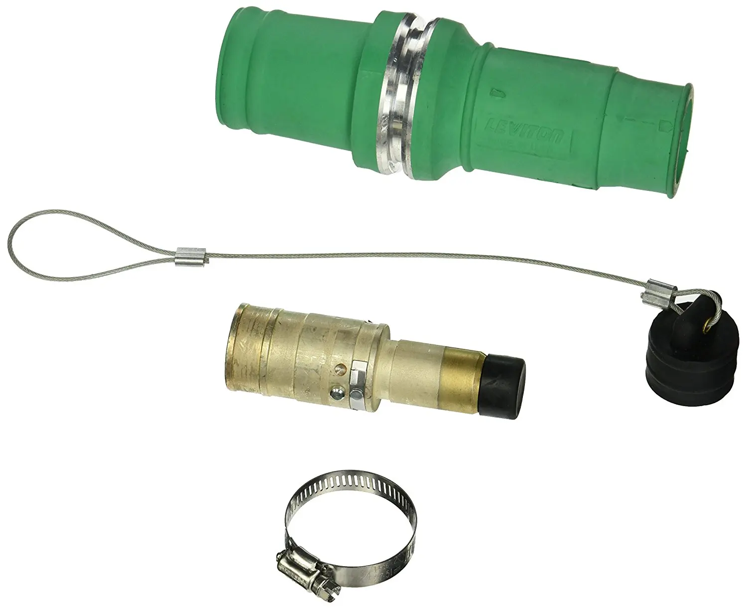 Cast Aluminum Rhino-Hide Single Pole Connector Leviton 49CSR 49 Series Silver Receptacle Housing