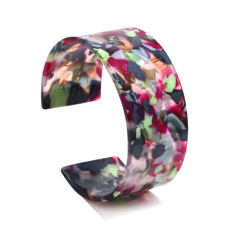 

5 colors Classic chunky tortoise bangle cuff resin tortoise bracelet for women