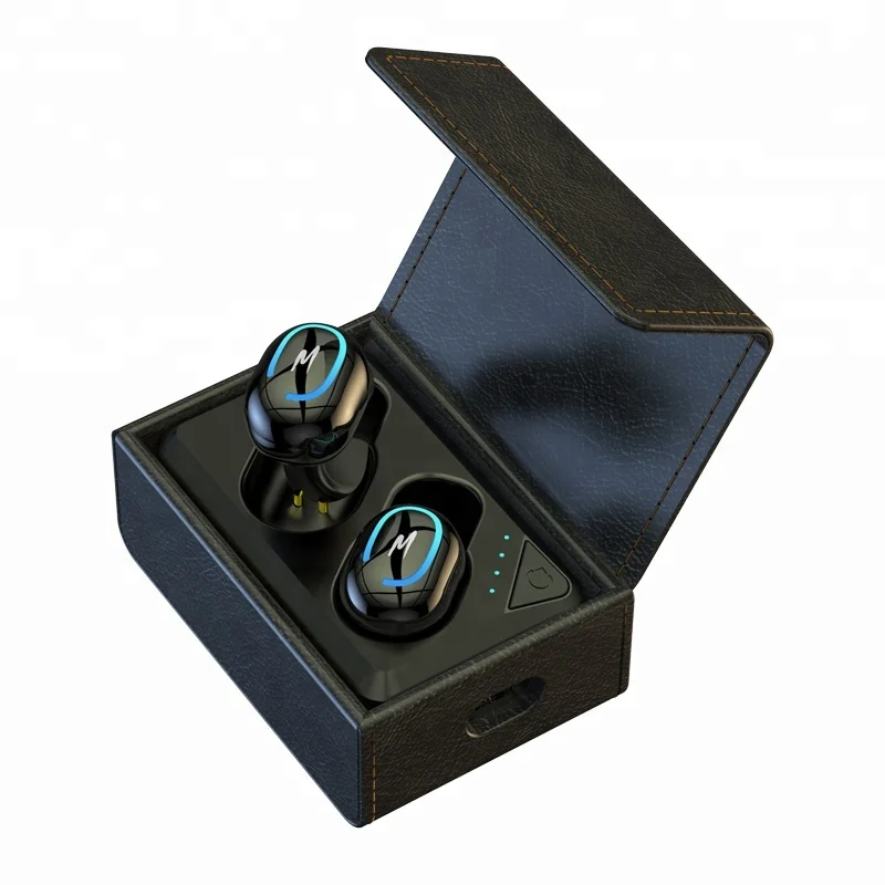

Wireless Bluetooth Headset Stereo Handfree Sports Bluetooth Earphone With Charging Box For iphone Android, Black color