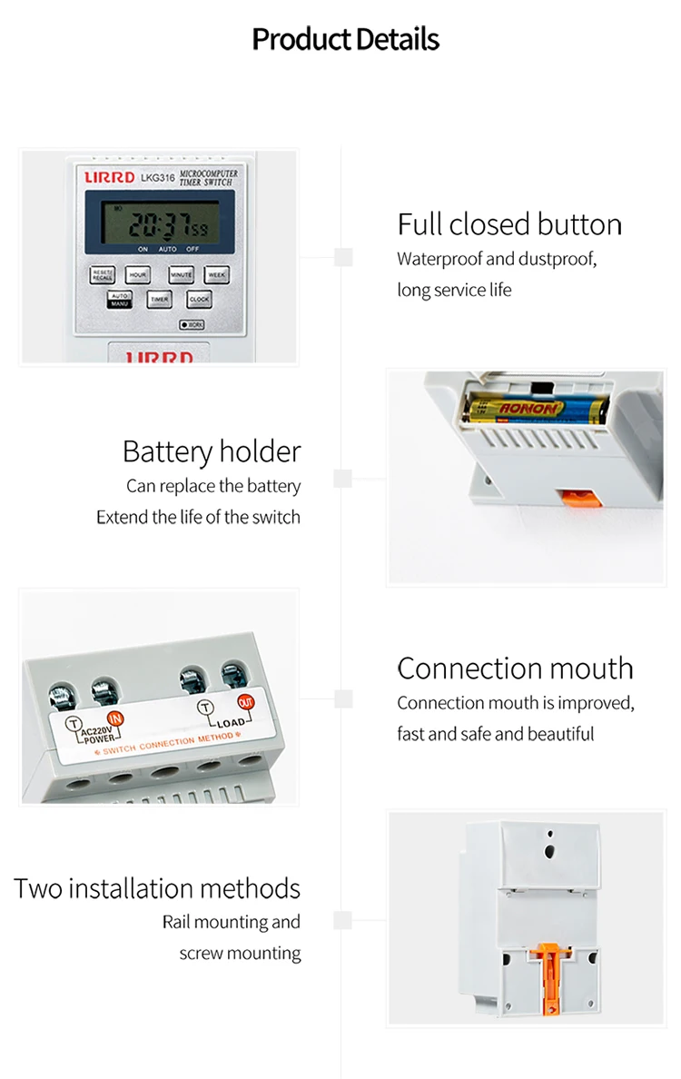 Wholesale Battery Powered Digital Dc Timer Switch 12v/24v