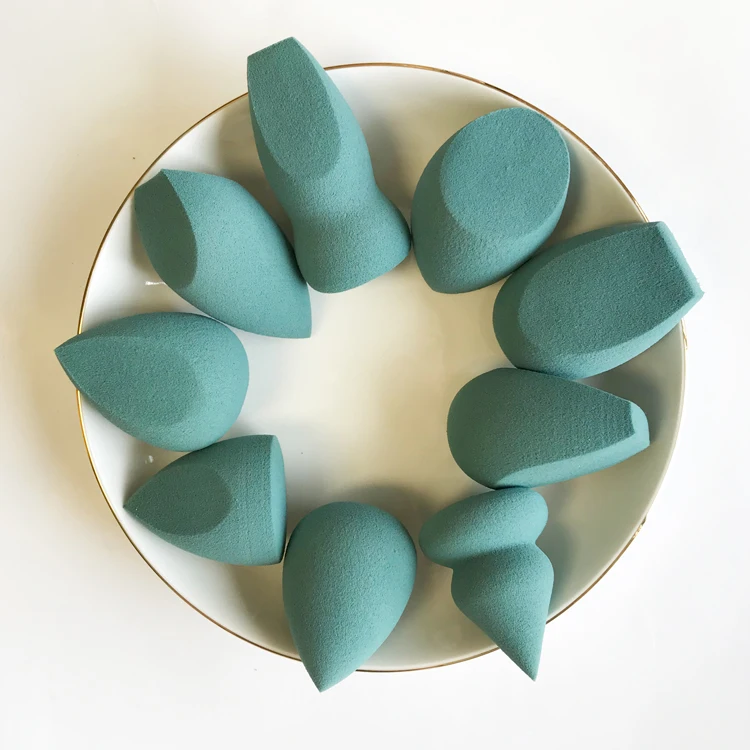 

Latex free Blue color extra soft hydrophilic makeup sponge bender flat