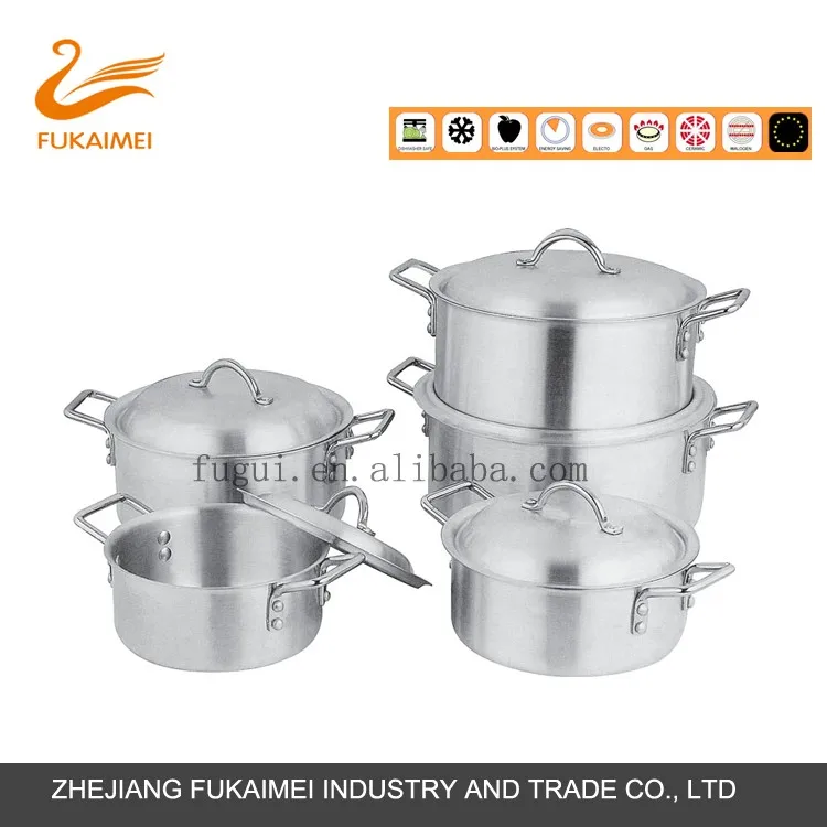 aluminium cooking pot set