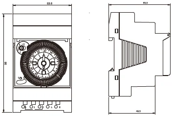 SYN160a SUL160a SUL180a 1 Module 15min 24 hours Daily program Theben Timeguard type 96 switching segments Analogue Time Switch