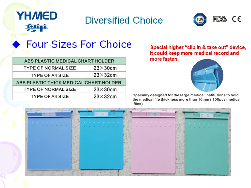 Simple Design Patient Plastic Chart Holder Medical Record File Folder