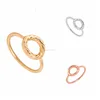 Latest design jewelry 18K pure gold finger rings luxury engagement wedding ring for women