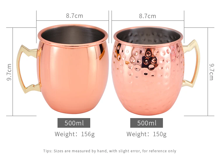 550ml Single Wall Stainless Steel Beer Mug,18.6oz Insulated Stainless