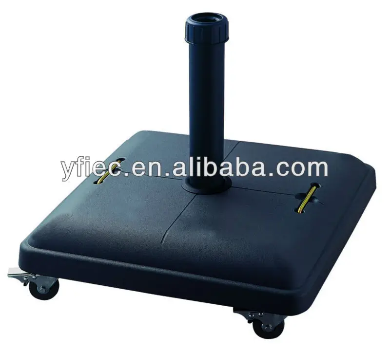 Outdoor Parasol Square Polycrete/cement Umbrella Base With Wheels Buy