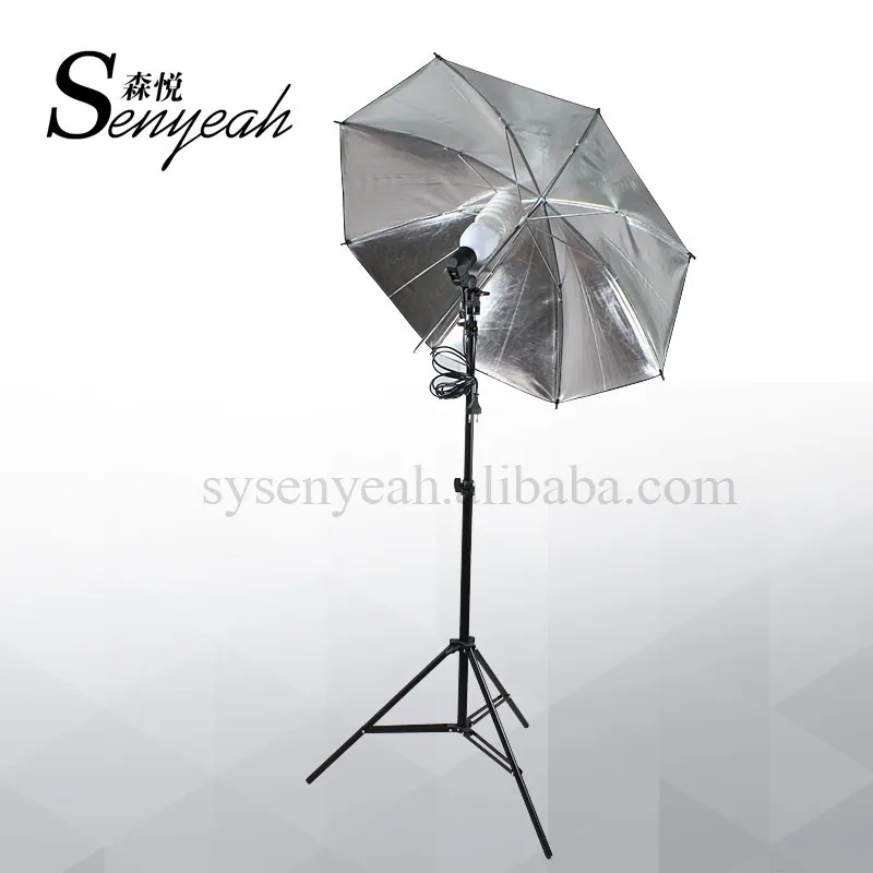 Wholesaler Photo Studio Light Reflective Umbrella Kit E27 Flash holder
Bracket with Continuous Bulb