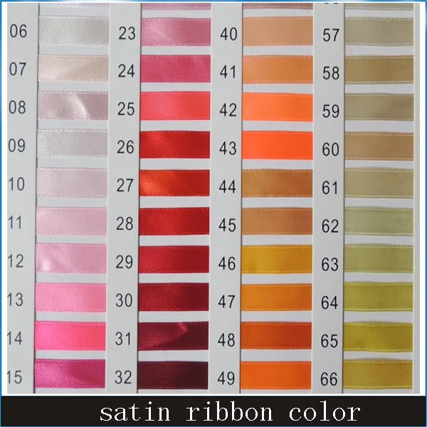 Satin Color Chart