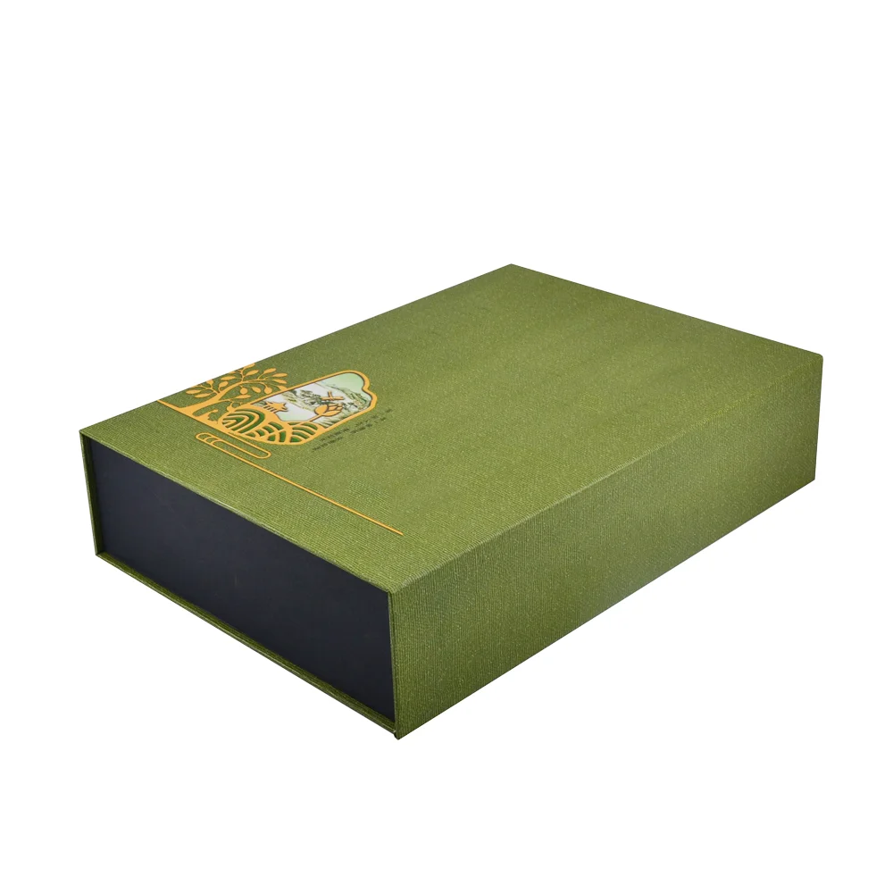 绿色围巾婚礼天鹅绒连衣裙鞋女士磁性礼品盒
