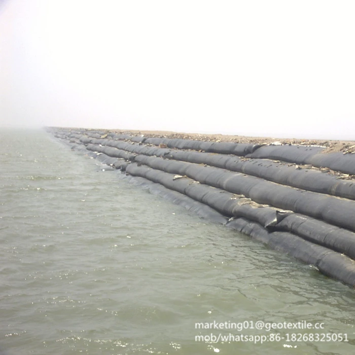 
Geotextile dewatering bag and geotextile tube for coastal protection and erosion control 
