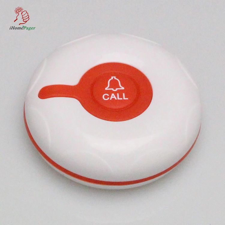 

Restaurant table wireless service signal key call button calling system transmitter, White