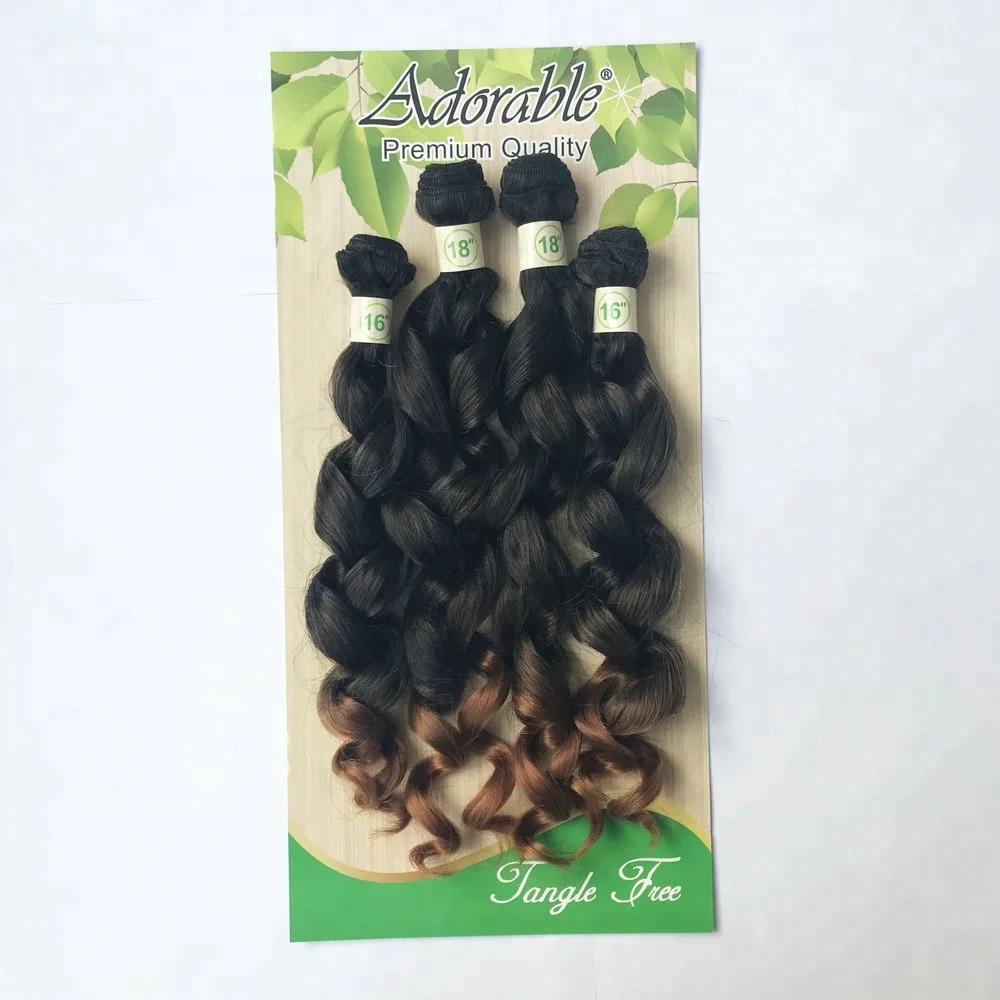 

Adorable mink hair diva curl 4pcs hair synthetic fiber super diva weave, spanish wave curly heat resistant fiber package
