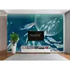 Wallpaper Manufacture great 3d effect velvet low carbon material TV background wall mural