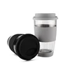 Wholesale Double Wall Glass Coffee Mugs Manufacturer With Bamboo Lid