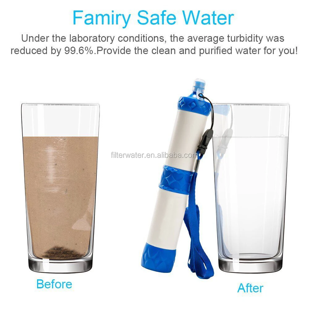 Amazon Hot Sale Camping Straw Filtration Systeml Pump Fast Drinking And