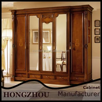 Factory Price For Solid Wood Wardrobe Wood Clothes Cabinet