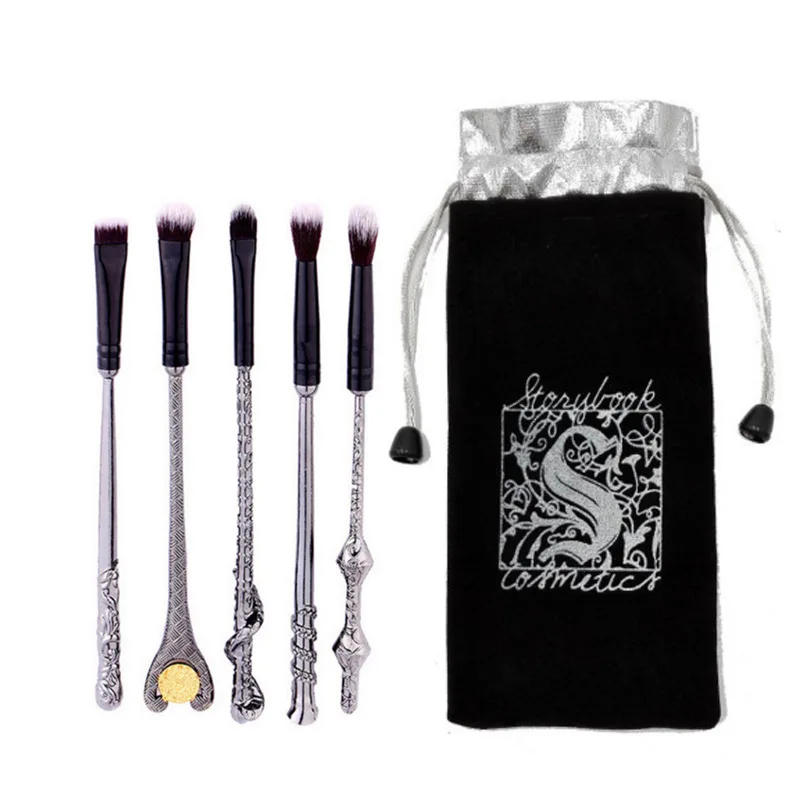 

5 Iron Handle Professional Beauty Tools Harry Potter Makeup Brush Set Eye Brushes Set Brushes, Single color