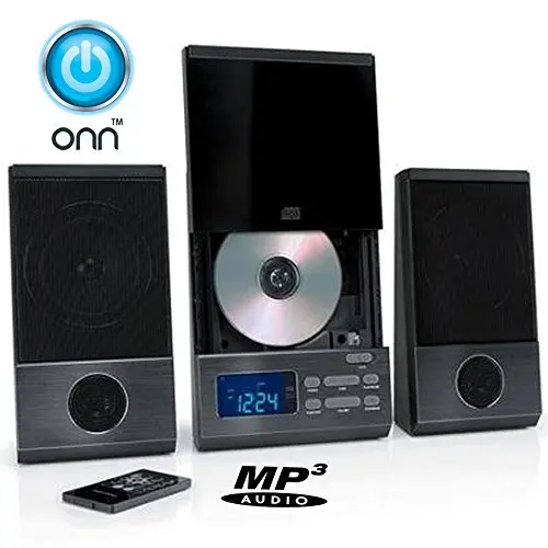 onn audio compact home cd music shelf system
