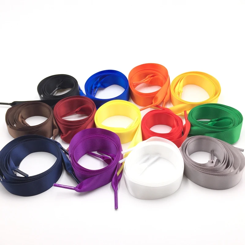 Supply colorful fancy ribbon shoelaces for decoration