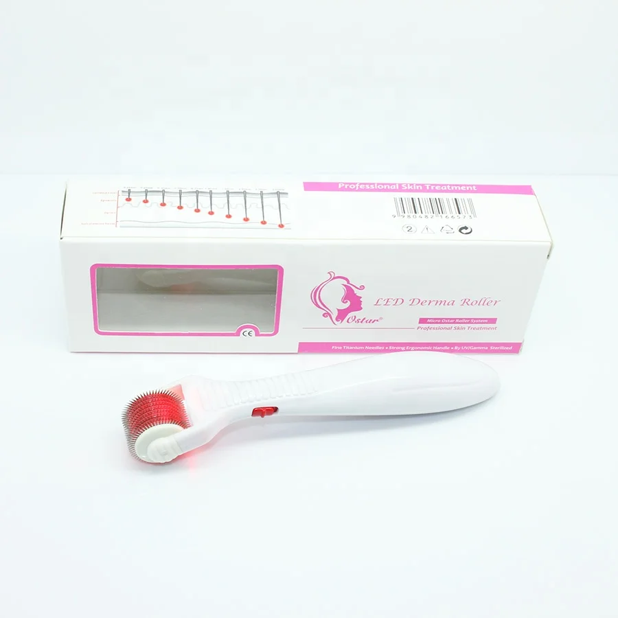 

2019 HOT titanium needle photon derma rolling led face beauty roller