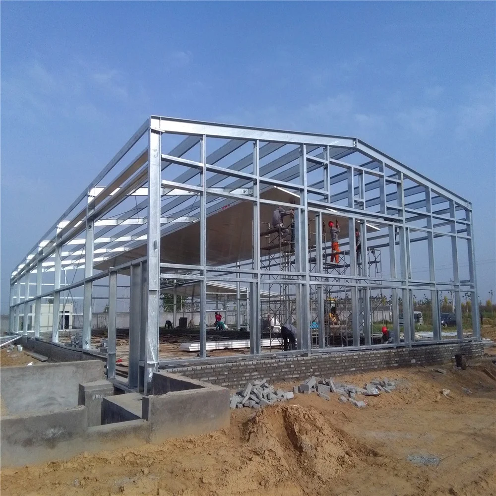 200m2 low cost steel structure prefabricated workshop warehouse