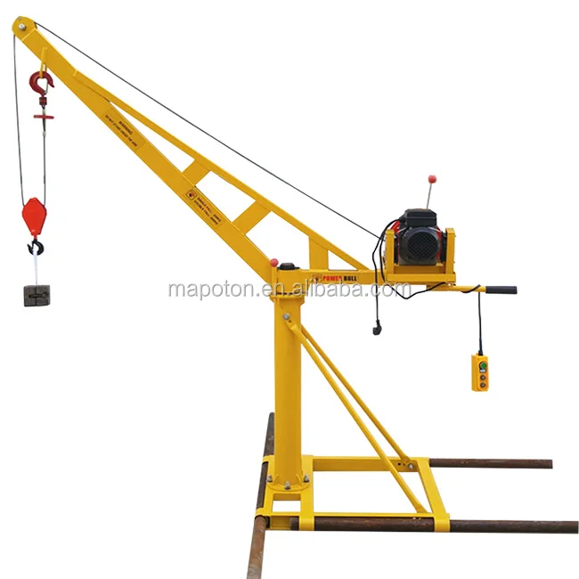 
500kg Small Construction Lifts electric winch mini crane tower hoist 